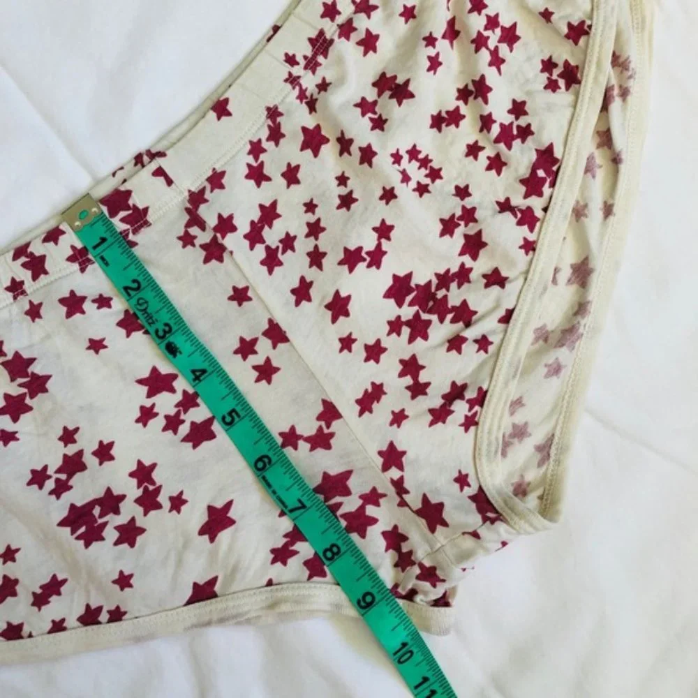 Nordstrom Scrapbook Dreams pink star pattern cheeky pajama bottoms size medium - Picture 2 of 5